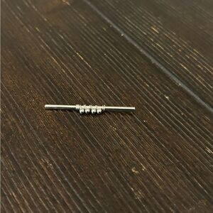 BVLA 14k white gold Industrial Bar. 33 mm